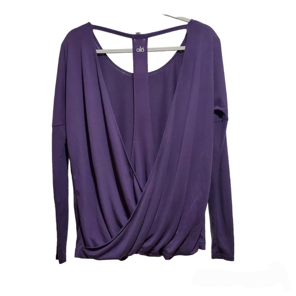 Alo Yoga Surplice Tee Back Long Sleeve Yoga Top - Picture 7 of 7